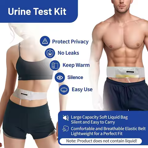 1Set Urine Test Complete Kit With Adjustable Belt And Temperature Test Strips Silicone Funnel Urine 