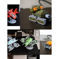 3D Printable toy car, figurine, mini model, mecha car, children's boys' transforming car, tank, asse