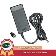 Genuine GVE GM51-240200-F GM53-240200-D AC DC Adapter Charger 24V 2A 5.5*2.1mm 48W Power Supply