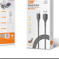 LDNIO LS852 FAST CHARGER 25WATT 2METER MICRO LS852 2METER TYPE C data cable TYPE c
