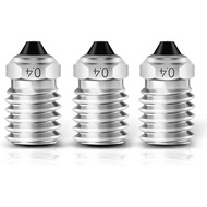 3Pcs 0.4mm Bimetal Nozzle for Bambu Lab X1 X1C P1P P1S, 500℃ High Temp Resistance Copper Alloy+Harde
