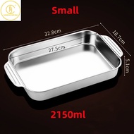 Large Capacity Stainless Steel Fish Deep Plate Both Gas and Induction Cooker BBQ Fried Beef Food Tra