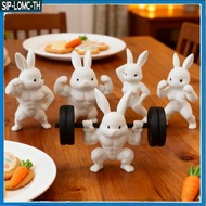 【1.13】 Funny 3D Printed Muscle Bunny Figurine Easter Decoration Fitness Rabbit