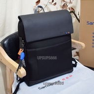 Samsonite/samsonite Korean Style AH9 Flap PU Leather Nylon Waterproof High-End Business Commuter Leisure 52cm Computer Small Backpack