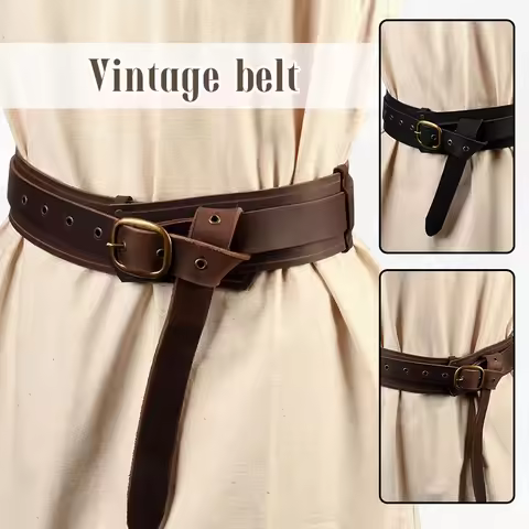 Halloween Hallstatt Medieval Retro Long Knotted Belt Steampunk Gothic Cosplay Costume Accessorie Lea