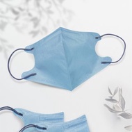 天心/醫療口罩/成人立體10入/莫蘭迪系列/鯨魚藍