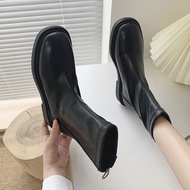 YK8 Skinny Martin Boots - Mid-Calf Length | British Style