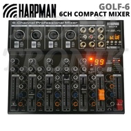 HARPMAN GOLF6 6Channel Compact Audio Mixing Console Professional Audio Mixer With USB & Bluetooth & 