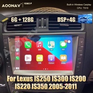 128GB 2din Android Car Radio For Lexus IS250 IS300 IS200 IS220 IS350 2005-2011 car Navigation player