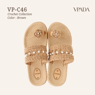 Vpada_sandals_VP-C46 Camilla Crochet Collection รองเท้าแตะชายหาดส้นแบน รองเท้าแตะแฟชั่น