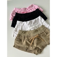 [ROSAGALLICA] Low-rise short-Low-rise felt shorts