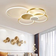 Lightroom Gallery / Golden Ceiling Lamp / Minimalist Multiple Golden Rings Ceiling Lamp for Living Room Bedroom AT059