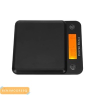 BENJMOORE9Q Coffee Scale, Black LCD Display Digital Kitchen Scale, Accurate Electronic Weighing 0.1g