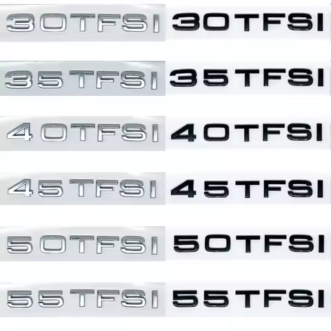 Letters 30TFSI 35TFSI 40TFSI 45TFSI 50TFSI 55TFSI Numbers Emblem for A1 A3 A4 A5 A6 A7 A8 Q2 Q3 Q5 Q