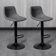 2 Pcs Bar Stool Chair Lifestyle Person Air Lift Adjustable High Chair Bar Counter Faux Leather / Bar