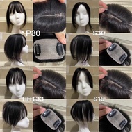 Wig Skin Toupee /Tempelan Penutup Botak Rambut Asli Wanita Rambut