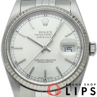 勞力士 Datejust 男士腕錶 16234(F) - 附原廠錶盒、國際保固卡、18K 白金/不鏽鋼材質、銀色錶盤、拋光處理、2004 年款、成色極佳 [二手]