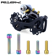 RISK Bicycle Front Rear Derailleur Bolts M4x13.5 M4x20mm Titanium Mountain Road Bike Front &amp; Rear Derailleur Stroke Adjust Screw