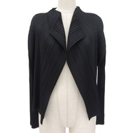 成色極佳 ▲ 三宅一生PLEATS PLEASE 21SS PP11-JO123 褶襉上衣外套開襟衫 黑色 3碼 日本製造 正品 女款