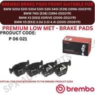 BREMBO GENUINE DISC BRAKE PAD (FRONT) FOR BMW 530d 530i 535i 540i [E39] '96-03Y / 740i [E38] / X3 [E