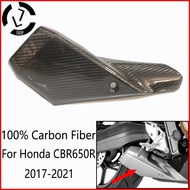 Motorcycle Parts 100% Carbon Fiber Fairing Exhaust Protective Shell Fit For Honda CBR650R CB650R 2017 2018 2019 2020 202