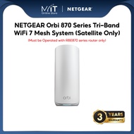 NETGEAR Orbi 870 Series Tri-Band WiFi 7 Mesh System - BE21000 21Gbps, Tri-Band, Up to 9,000 sq ft, 1