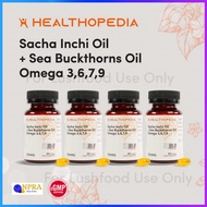 ⊿Healthopedia Sacha Inchi + Sea Buckthorns Oil Softgel (60bijibotol) Minyak Sacha Inchi + Sea Buck))✼