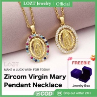 【10.10 Promo】Mama Mary Necklace Virgin Mary Necklace Mama Mary Statue Pendant  Religious Necklace