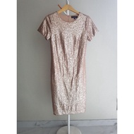 Dorothy perkins gold sequins dress borchi gold Women