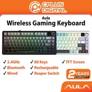 AULA F75 Max Wireless Mechanical Keyboard 80 Keys RGB 3 Mode 2.4G/ BT/ Wired Gasket Hot-swap