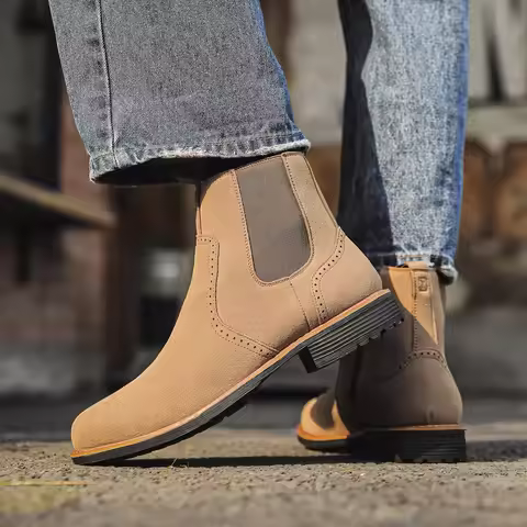 size 39-48 chelsea boots men black ankle boots men high boots botas de motociclista bottines botas c