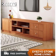 Syzzyo Tv Cabinet Simple Oak Color Tv Cabinet Console Small Living Room 140cm Storage Cabinet SY083