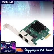 soyoung Heayzoki Ethernet PCIe Network Card to RJ45 Server BCM5720 for Desktop PC