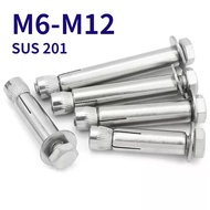 Expansion Anchor Bolt  | 201 Stainless Steel Sleeve Anchor Wall Plug M6/M8/M10/M12 [WJX-GY]