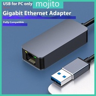 Mojito Type C to RJ45 2500Mbps Ethernet Adapter Double Port USB A C to RJ45 Adapter