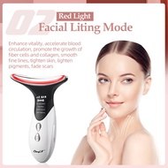 ✾CkeyiN Ultrasonic Neck Massager Face Lifting EMS Micro-Currents Anti Wrinkles Tightening Facial Pho