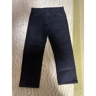 Black Lee Jeans Waist 33 Inches Second Hand Leg Circumference 15 Cm.
