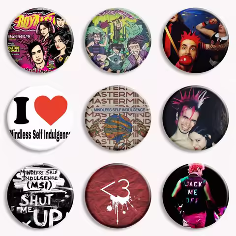 FRANKENSTEIN GIRLS Soft Button Pin Msi Mindless Self Indulgence Brooch Jamie Hewlett Cartoon Seem St
