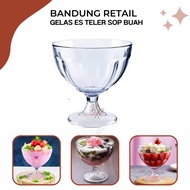 Glass Container Bowl Ice Mixed Ice Teller Glass Base Ice Cream Glass Plastic Glass Golden Dragon 855