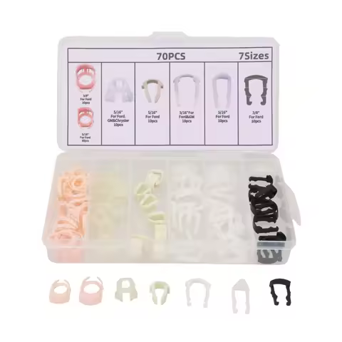 70Pcs Car Fuel Filter Gasoline Pipe Connector Pin Plastic Fastener Clip For Ford 61280 Available In 