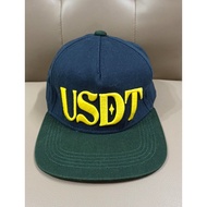 GU Cap Hat Baseball Cap for Men GU USDT Navy x Moss Green Navy Blue