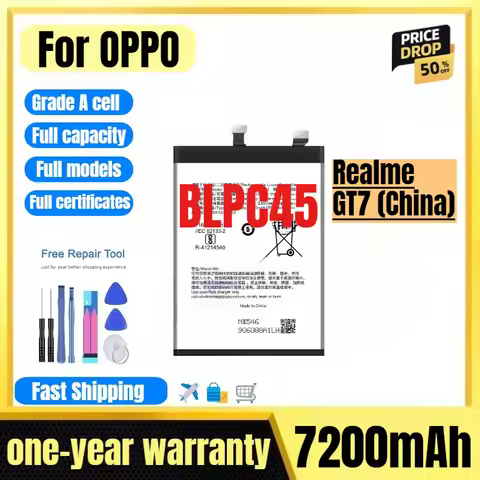 BLPC45 for OPPO Realme GT7 (China) Mobile Phone Battery High Quality High Capacity Replacement Bater