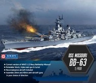 ACADEMY 愛德美 1/400 美國海軍 USS Missouri BB-63 密蘇里號戰艦