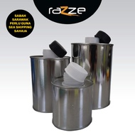 Empty Round Tin Can with Cap