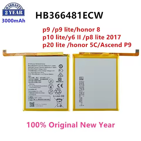 100% Orginal HB366481ECW For Huawei p9 /p9 lite/ honor 8/ p10 lite/ y6 II/ p8 lite 2017/ p20 lite /h