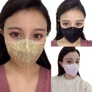 Cloth Mask Sequin Face Mask Cotton Breathable Cold-proof Face Mask Washable Adult Face Mask