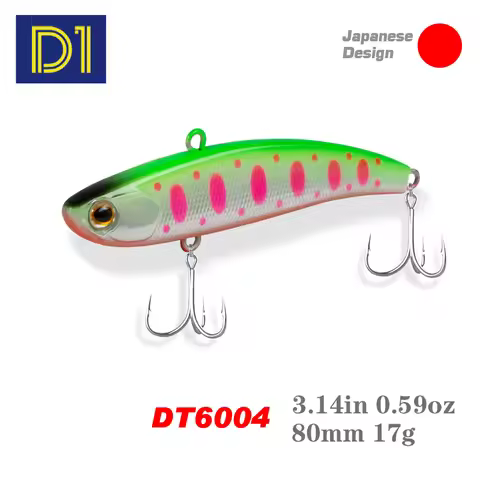 D1 VIB Fishing Lures 60/70/80mm Long Casting Rattling Hard Bait Sinking Artificial Vibration Bait Fo