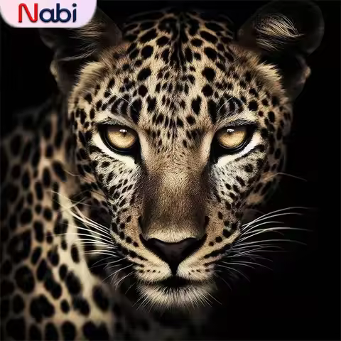 Nabi DIY Diamond Painting Leopard Animal Embroidery Flower Diamond Mosaic Cross Stitch Kits Art Hand
