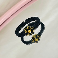 Flowers Rope Ring, Gold Variation (24K 999%) Imported Bling2 Ball