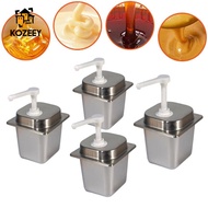 [KOZEEY] Sauce Dispenser Pump, Spice Pump Bottle, 2.3 L Salad Seasoning Pump Station, Syrup Bottle w